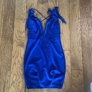 3 for $10 - royal blue fringe dress